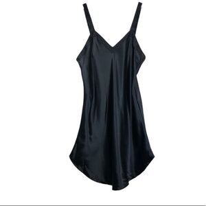 Partners Elegant Black Satin Nightgown